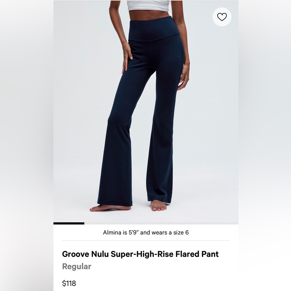Groove Nulu Super-High-Rise Flared Pant in Navy